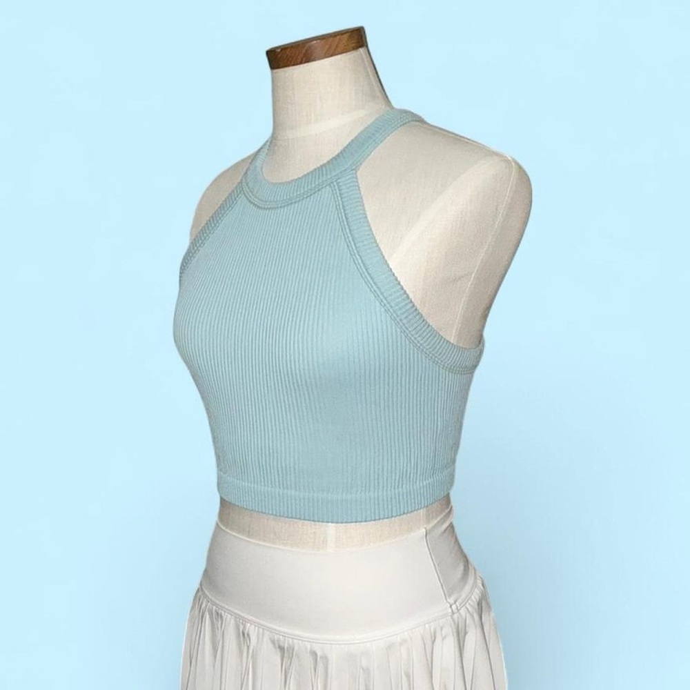 Aerie Halter High Neck Crop Top size M in Light Blue 🩵 - Picture 2 of 7